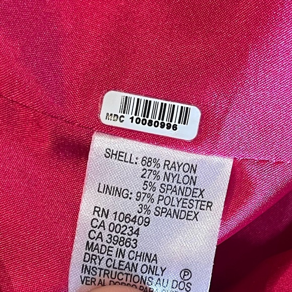 Tahari Sheath Career Dress in Hot Pink Sz 6 - Picture 4 of 5